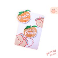 Peachi Patch Set ❥ Embroidery Peach Aplique Bordir