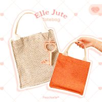 Elle Tote Bag ❥ Tas Goni Jute Peach