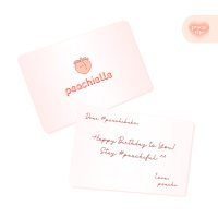 Peachi Love Note ❥ Personalised Message Card