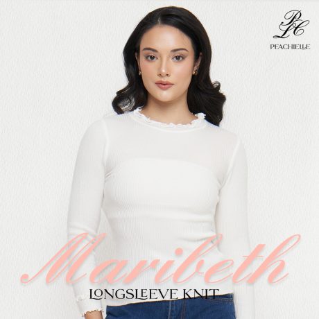 PCL ❥ MARIBETH Longsleeve Knit Top White